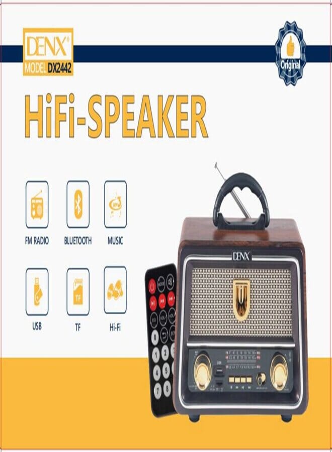Denx Denx HiFi-Speaker & Radio DX2442 With Remote 