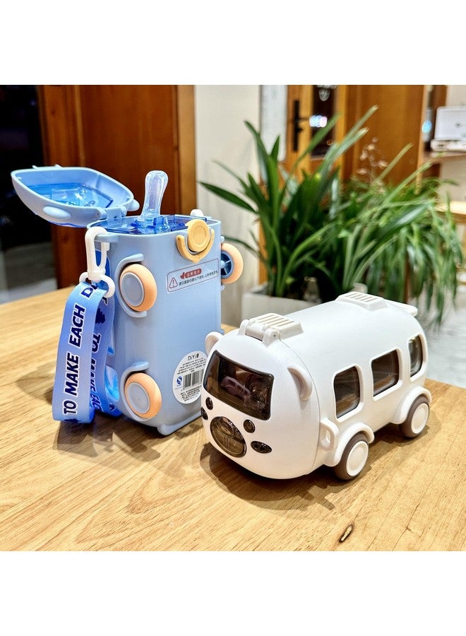 BLISS START Bus Shape Water Bottle With Strap, Cute Look, Durable, Interesting Toy Bus, Water Bottle 500ml for Kids, Adults for School, Home Office (Pack of 1) - Multicolour - Image 3