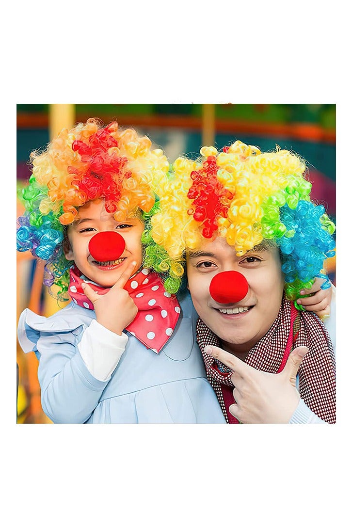 Funny Clown Curly Afro Wigs, Rainbow Costume Wig for Themed Parties and Halloween Colorful Clown Wig ( Multicolor) - Image 3