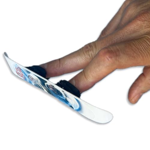 CRAFTED INGENUITY Finger Sliders Dead Sled Mini Snowboard Finger Board with Bindings for Tricks Fingerwear Grip Tech Desk Fidget Snowboard Decor for Snowboarders - Image 1