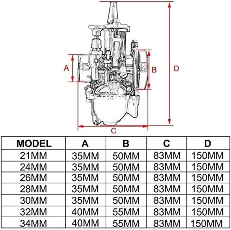 Vuzmode 34mm PWK Carburetor for 2T/4T Engines - Image 5