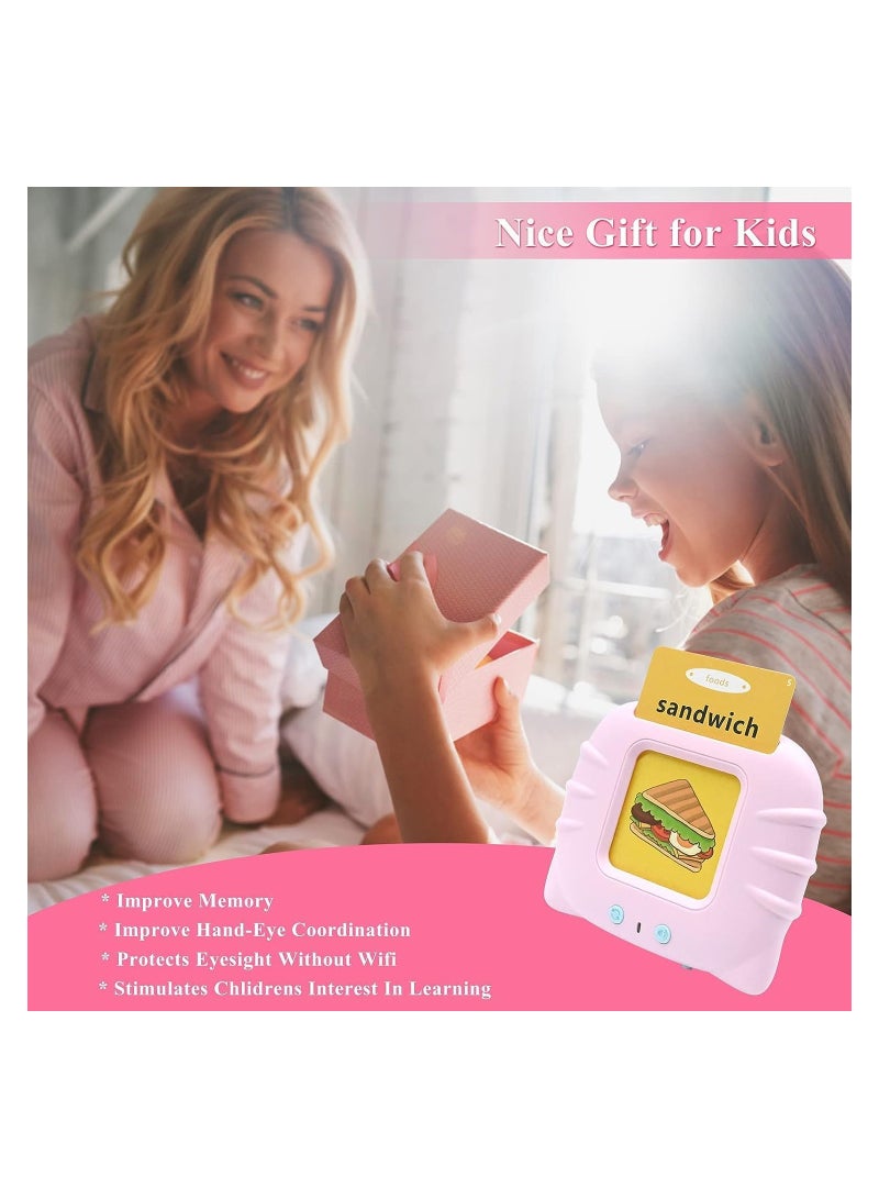 Flash Cards for Toddlers 2-4 Years, 112 Audible Talking Flash Cards 224 Words Educational Toys for 2 3 4 5 6 Year Old Boys Girls, Sight Words Flash Cards (Pink01) - Image 5