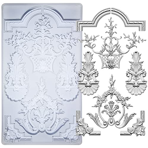 FUNSHOWCASE Art Mold for Polyclay Air Dry Clay Plaster, Medallion Frame - Image 1