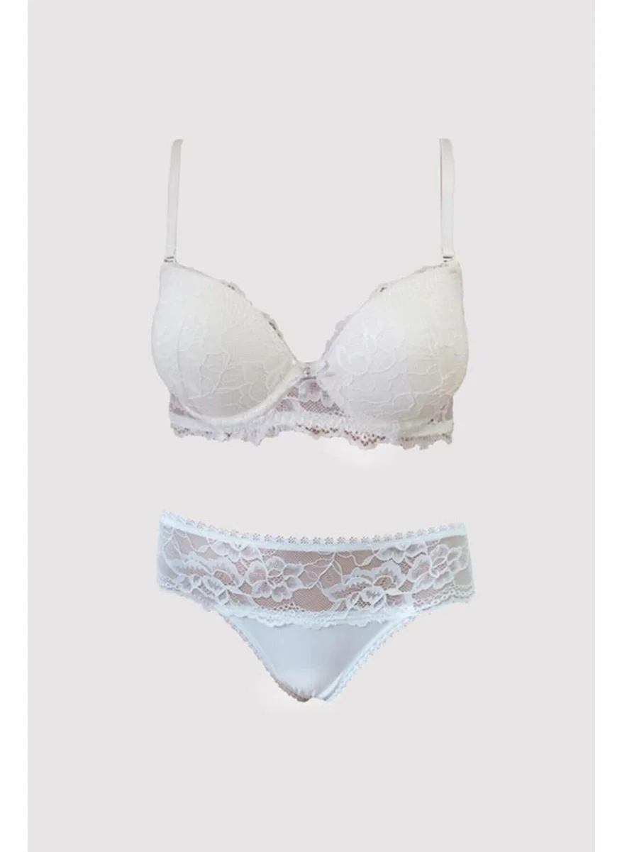 بيير كاردان 4790 Lyon Lace Push Up Bra Set with Support