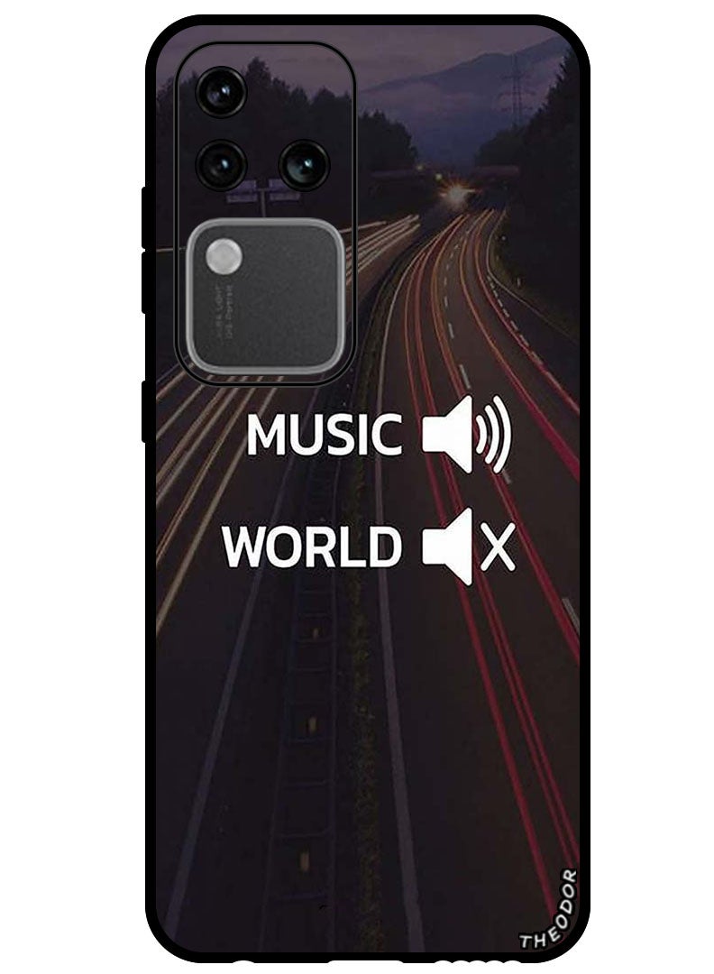 Theodor Protective Case Anti Scratch Shock Proof Bumper Cover For Vivo S18 Pro Music Word - Image 1