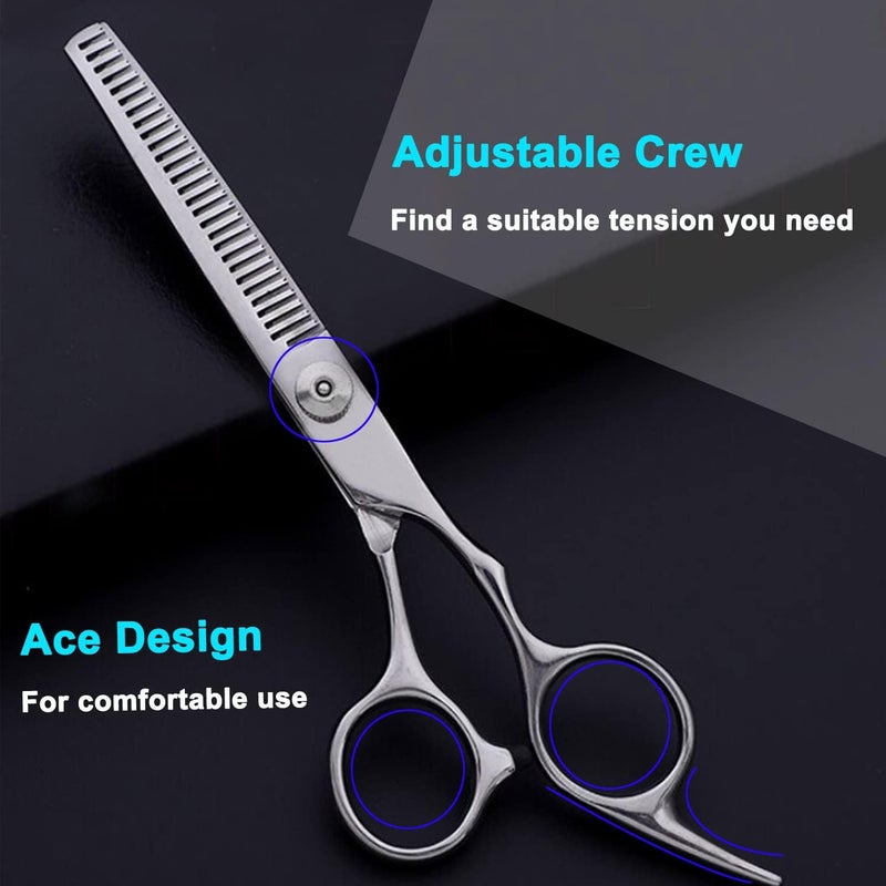Avenoir Hair Thinning Shears, Hair Cutting Scissors (6.7 Inches) with Fine Adjustable Tension Screw and 1 Piece Wipe Cloth - Image 5