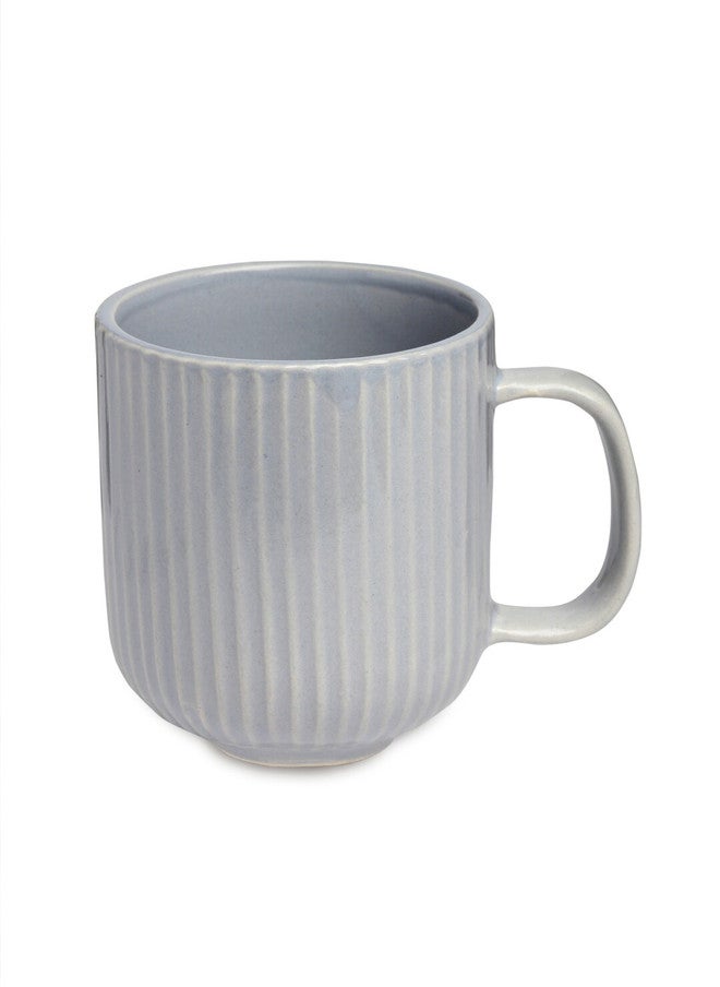 Arrabi Grey Textured Ceramic Microwave Safe 2 Piece Mug with Tray - 220ml - Image 3