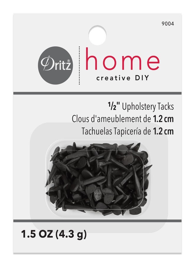 Dritz Home 9004 Upholstery Tacks, #6 - (1/2-Inch), Black (1.5-Ounce) - Image 1