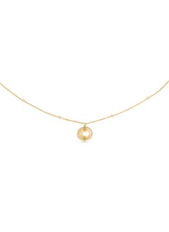 CERRUTI 1881 Supreme Necklace Gold-Plated Chain Crystal-Embellished Signature C Logo Jewelry for Women  - Image 1