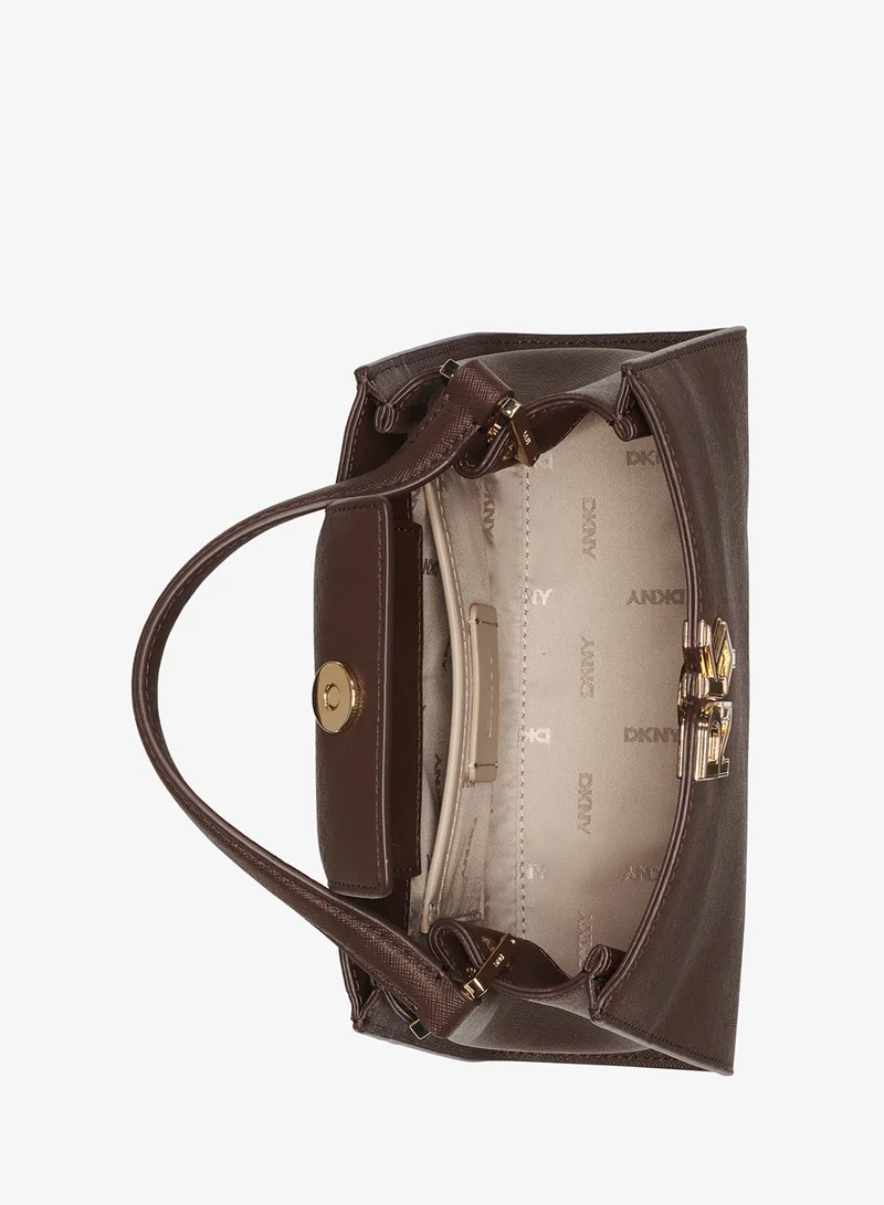 DKNY Brown Foster Small Satchel for Women | Best Price UAE