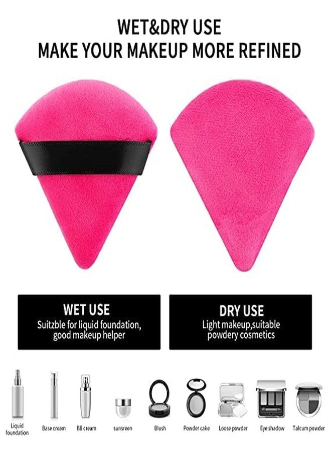 SUNISA Powder Puff Soft Face Triangle Makeup Puff for Loose Powder Body Cosmetic Foundation Sponges Beauty Blender Makeup Tool Multicolors 2 Pieces - Image 5