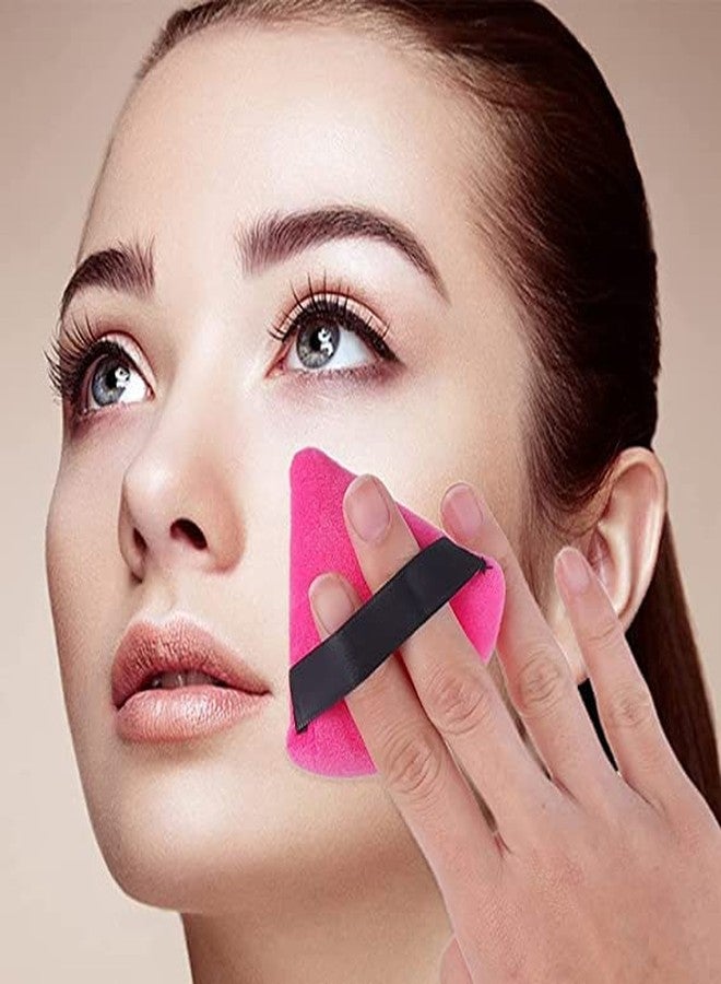 SUNISA Powder Puff Soft Face Triangle Makeup Puff for Loose Powder Body Cosmetic Foundation Sponges Beauty Blender Makeup Tool Multicolors 2 Pieces - Image 4