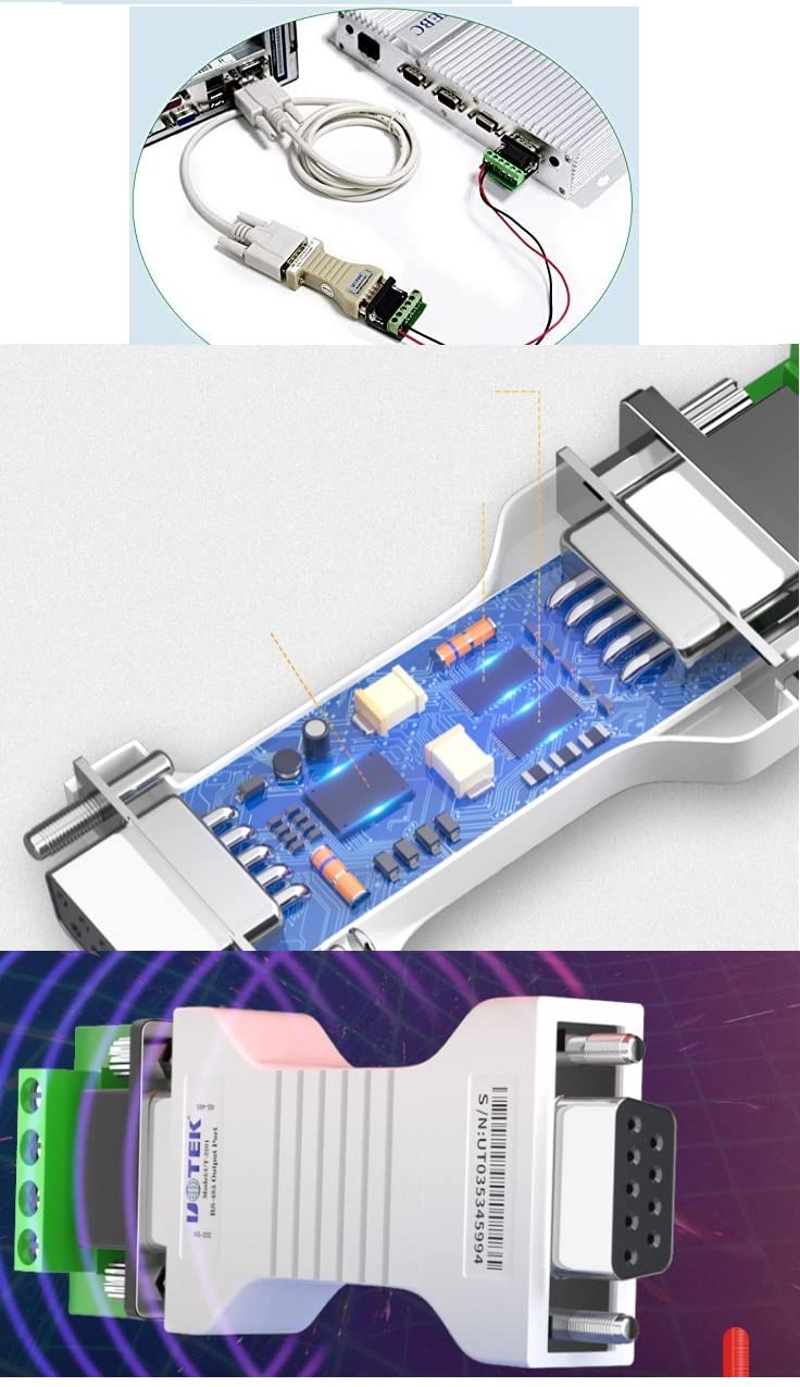 UOTEK يوتيك UT-2201 محول طاقة من المنفذ، RS-232 إلى RS-485/422، بحجم صغير - Image 5