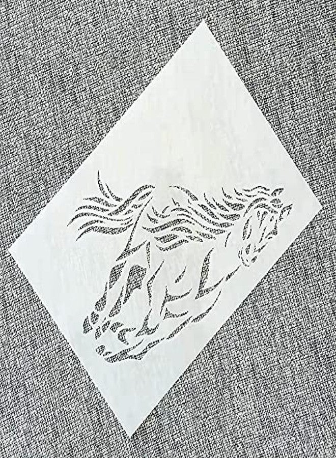 OBUY Lion Deer Tiger Wolf Whale Horse Animal Stencils for Painting on Wood, Fabric, Walls, Airbrush + More | Reusable Mylar Template (Horse) - Image 2