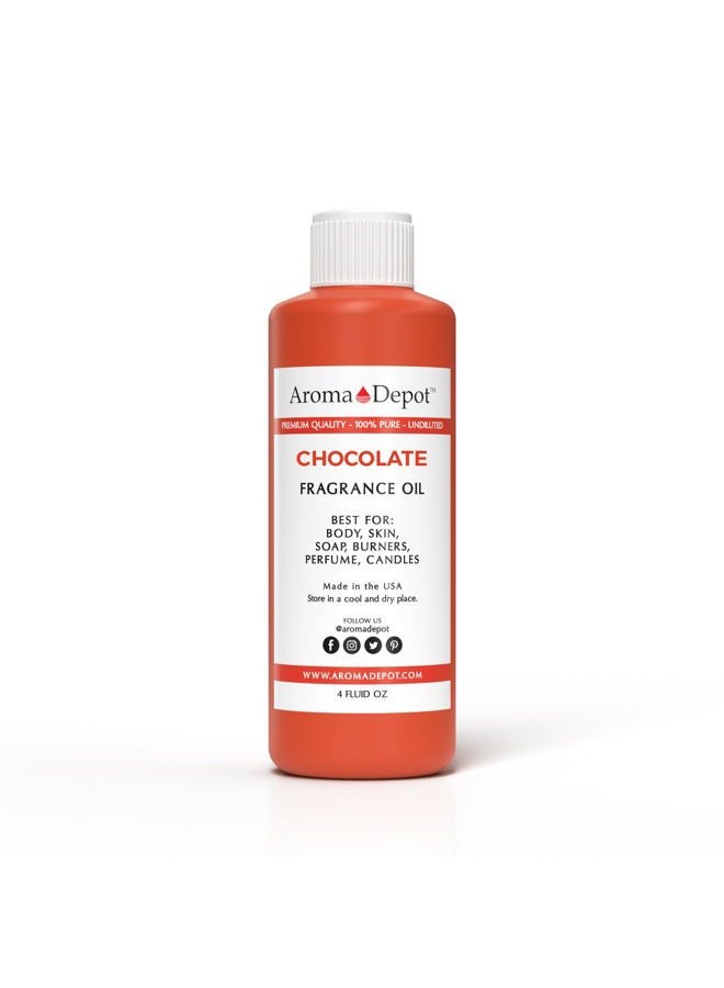 Aroma Depot Chocolate Fragrance Oil 4 oz. Perfume Skin Oil, Scented Oil, is Great for Candles, Bath Bombs, Body Butters, Creams & Lotions. Few Drops in The Diffuser, Burners, or Warmers. - Image 1