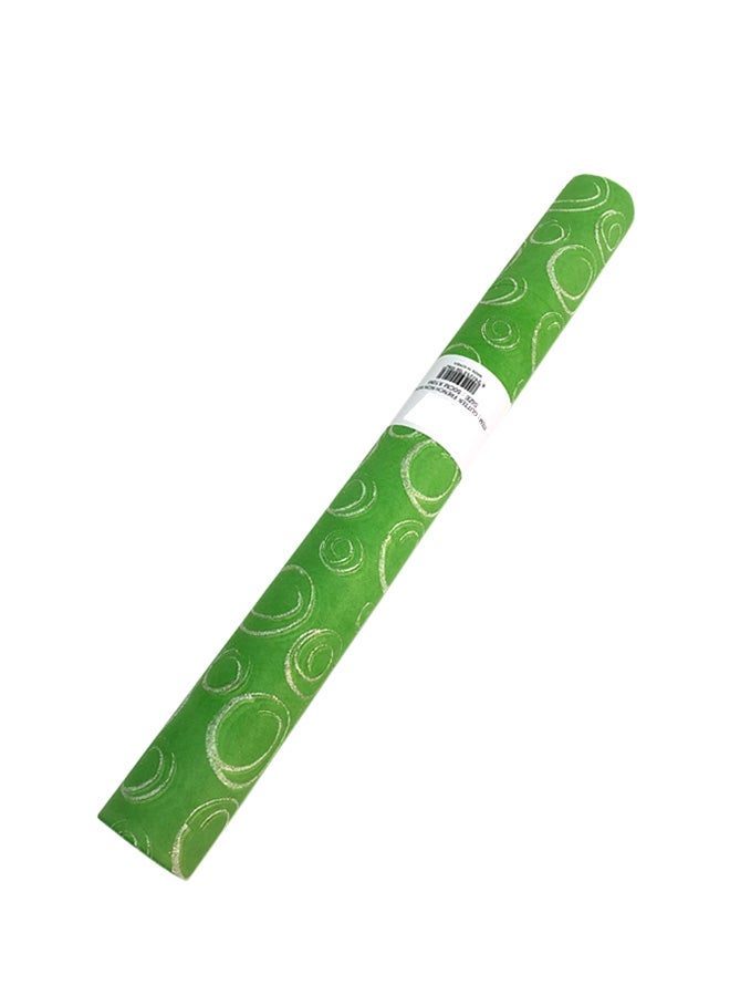 NIBEMINENT Glitter French Non-Woven Wrapping Paper Green - Image 1
