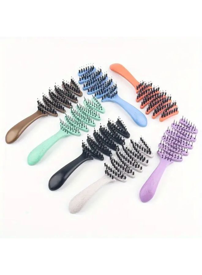 Straight Handle Lightning Fluffy Comb And Foldable Portable Hair Brush Set - Image 3