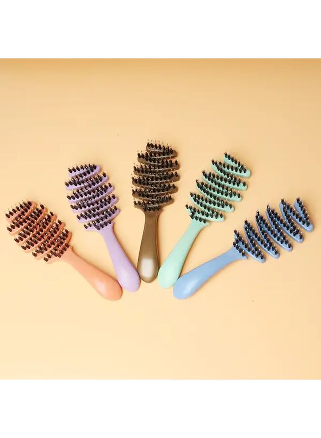Straight Handle Lightning Fluffy Comb And Foldable Portable Hair Brush Set - Image 2