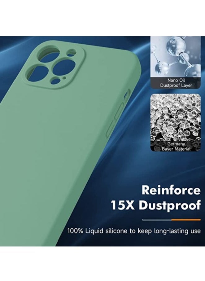 Raxoom iPhone 12 Pro Max with 2 Pack Tempered Glass Screen Protector Magsafe Case Silicone Phone Case with Microfiber Lining for iPhone 12 Pro Max 6.7 inch 2022,Green - Image 3