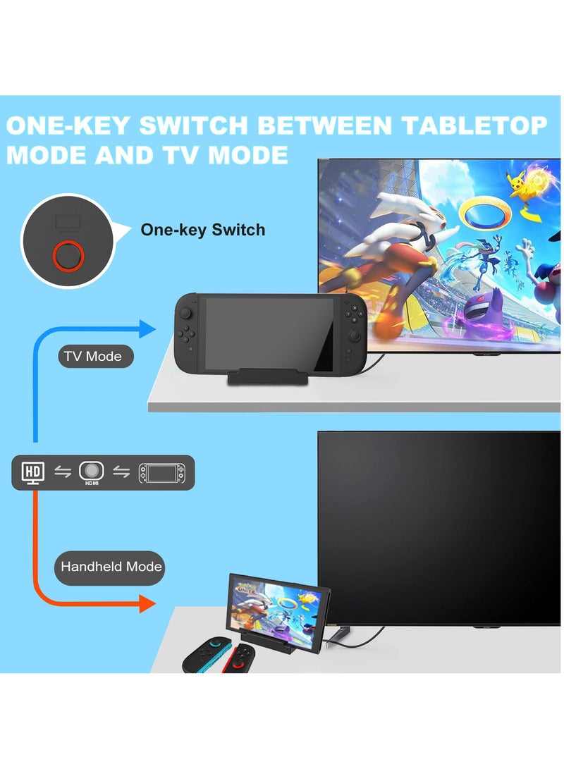 التنين العاصف محطة إرساء لجهاز Switch 2 للألعاب، شاحن محول ألعاب عالي الدقة، محطة إرساء محمولة للتلفزيون، تدعم منفذ HDMI 4K / منفذ USB / منفذ شحن Type-C - Image 2