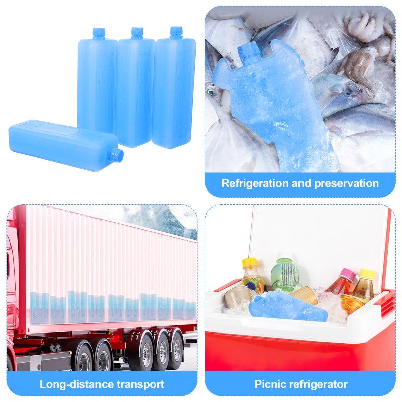 8 Pcs Freezer Boxes For Coolers Ice Boxes Ice Block Cooler Freezer Boxes Reusable Ice Boxes - Image 2