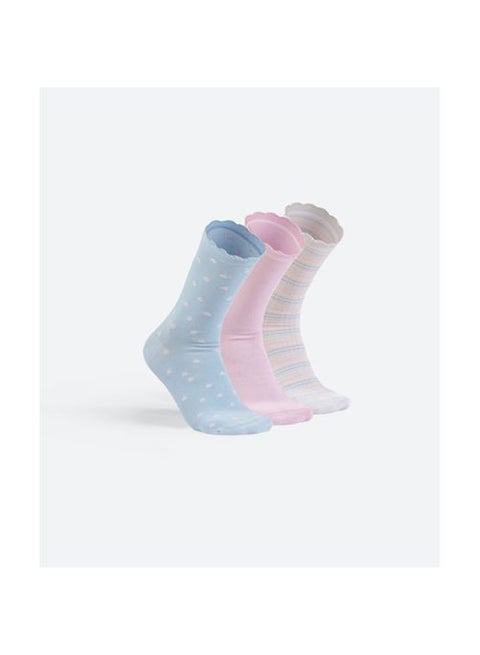 Classic Long Pack Of 3 Socks For Women.