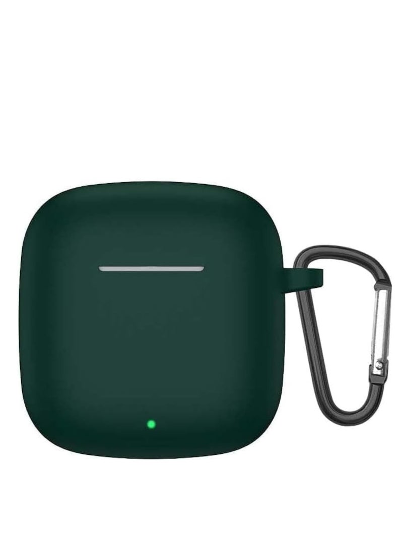 Silicone Case Compatible with Huawei Freebuds SE 2 Earbuds, Soft Silicone Protective Case Cover, Shockproof Sleeve with Carabiner (Green) - Image 1