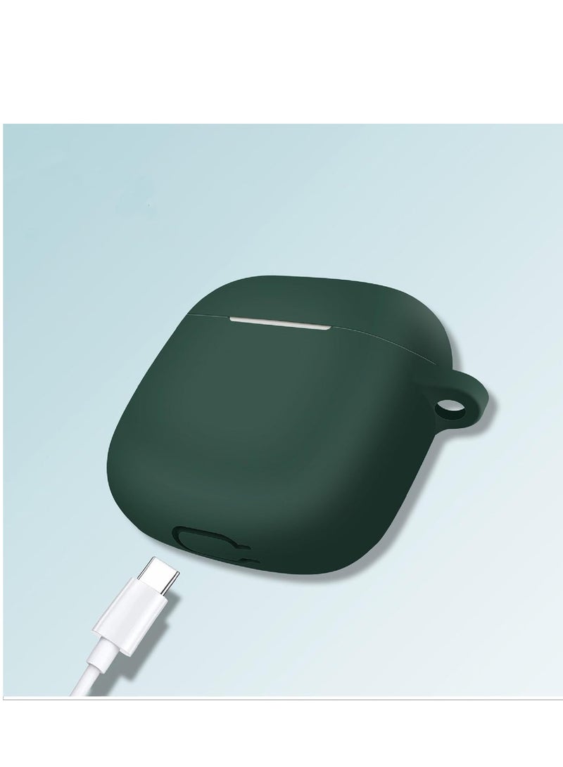 Silicone Case Compatible with Huawei Freebuds SE 2 Earbuds, Soft Silicone Protective Case Cover, Shockproof Sleeve with Carabiner (Green) - Image 2