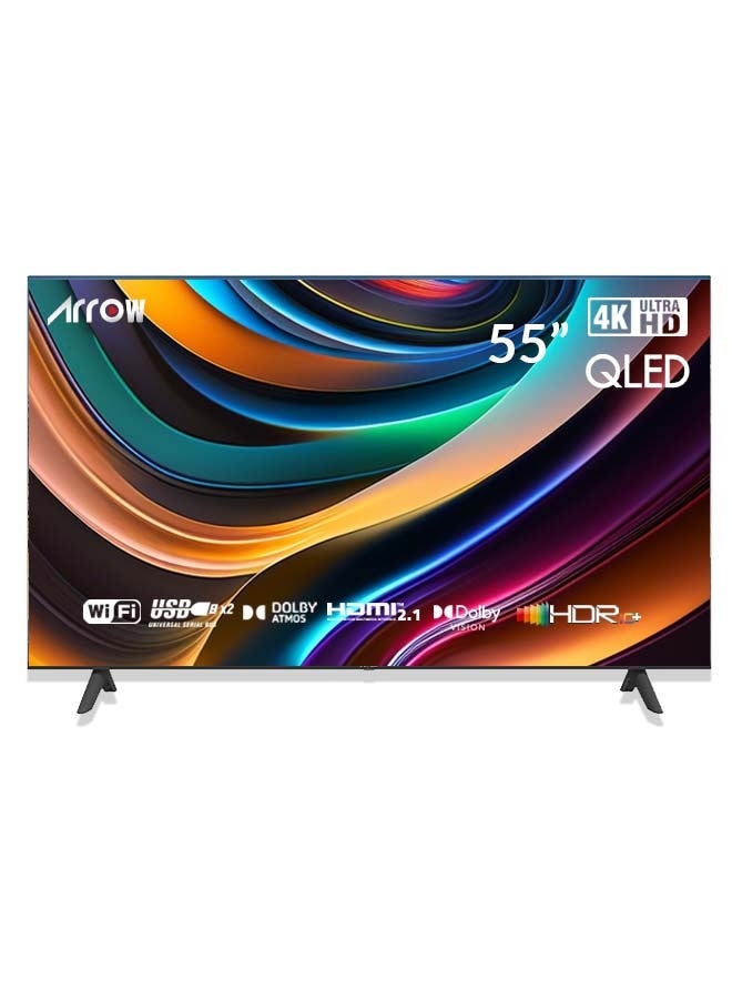 ARROW 55 Inch 4K UHD QLED Smart WebOS TV – Ultra HD Display, Built-in WiFi, Smart Apps, Dolby Audio, Slim Design – RO-55LPWQ - Image 1