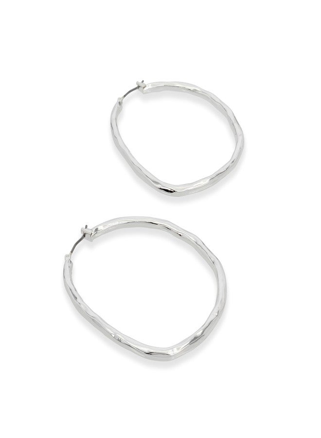 Robert Lee Morris Womens Sculpted Hoop Earrings - Image 4