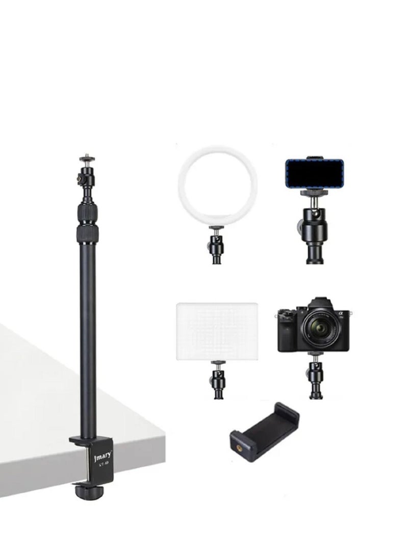 JMARY MT-49 Tabletop Light Stand Clip with 1 / 4-inch Screw for Cameras LED Video Light and Ring Light - Image 1
