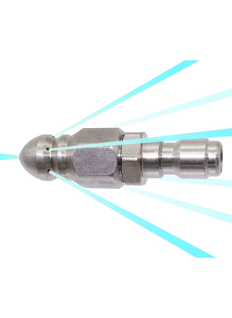 MIZORLIE MIZORLIE (2 Sets) Pressure Washer Sewer Jetter Nozzle with Stainless Steel, Mini Compact Durable Sewer Jet Nozzle,Pressure Drain Jetter Hose Nozzle,1/4'' Quickly Connector, 5000 PSI  - Image 5