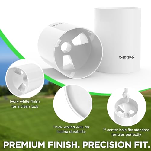 KINGTOP Golf Hole Cup, Putting Cup, Hole Cups for Practice Putting Green, Outdoor | Indoor, Fit USGA/PGA Regulations, Ivory White, 6” Depth Optional, 1-Pack - Image 3