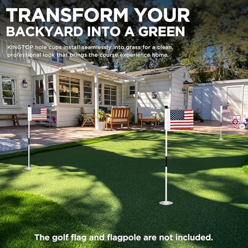 KINGTOP Golf Hole Cup, Putting Cup, Hole Cups for Practice Putting Green, Outdoor | Indoor, Fit USGA/PGA Regulations, Ivory White, 6” Depth Optional, 1-Pack - Image 5