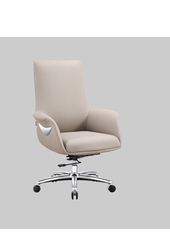 Neo Front Neo Front Low Back PU Chair Ergonomic Reception Chair for Waiting Rooms, Home Offices, and Executive Spaces with Durable Base and Armrests  LS-308B Beige  - Image 1