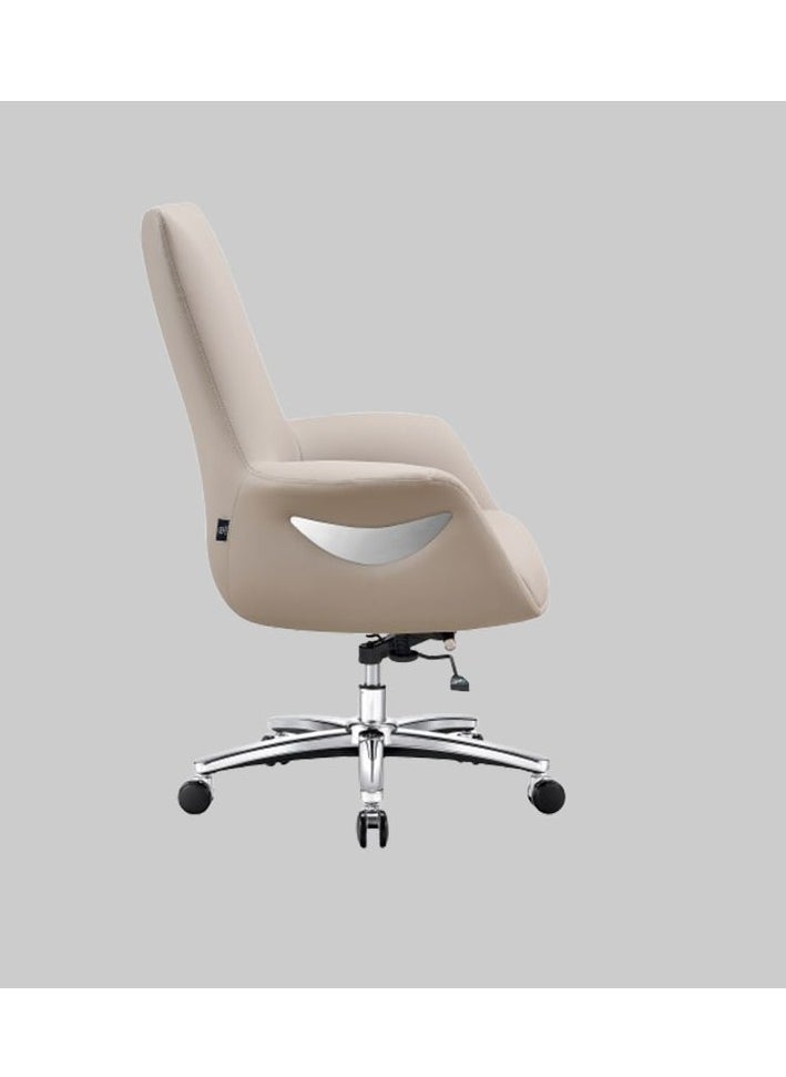 Neo Front Neo Front Low Back PU Chair Ergonomic Reception Chair for Waiting Rooms, Home Offices, and Executive Spaces with Durable Base and Armrests  LS-308B Beige  - Image 2