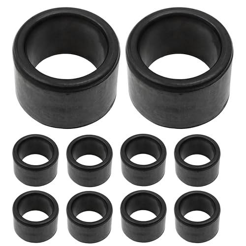 Marsrut 10PCS Rod Holder Insert Sleeves Cap Fit 2 4951mm Tube with 2mm Wall Thick Rubber Fishing Rod Holder Cap Tackle Caps Kit Insert Protectors for Pole Rest Rack Black - Image 1