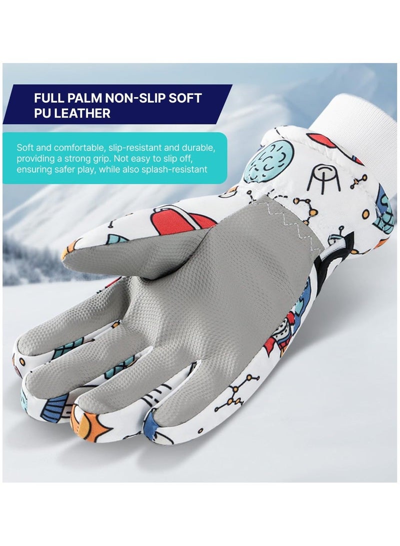 Generic Kids Ski Gloves, Waterproof Winter Gloves with Touch Screen Fingers, Linking Buckles Non-Slip for Skiing, Outdoor Gear 6-14 Years Old Boys and Girls - Image 5