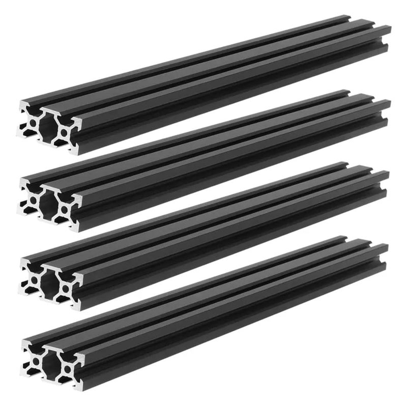 RAHBI 4pcs Black V-Slot 2040 European Standard Industrial Aluminum Alloy Profile 10-1000mm Length Linear Rail for DIY 3D Printer CNC Leisurely(Size:330MM) - Image 1