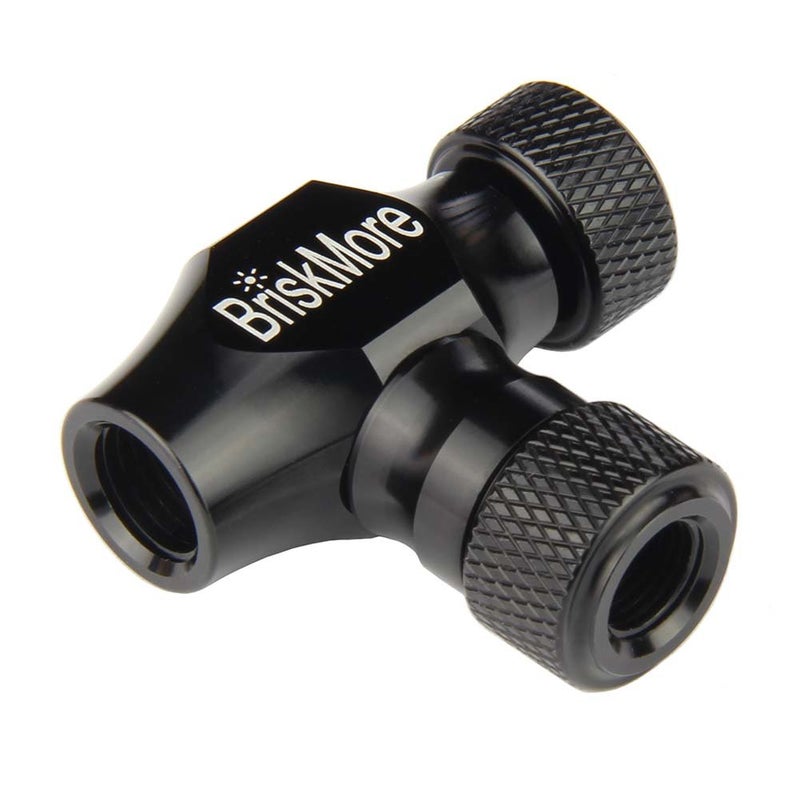 BriskMore Black CO2 Inflator Presta and Schrader Valve Compatible Bicycle Tire Pump for Mountain and Road Bikes with Insulated Sleeve - No CO2 Cartridges Included, Quick&Easy - Image 1