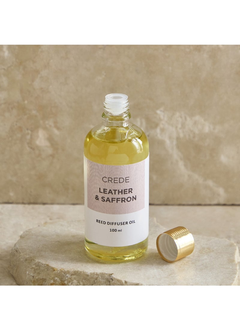 Home Box - Crede Leather and Saffron Reed Diffuser Oil Refiller 100 ml - Image 1
