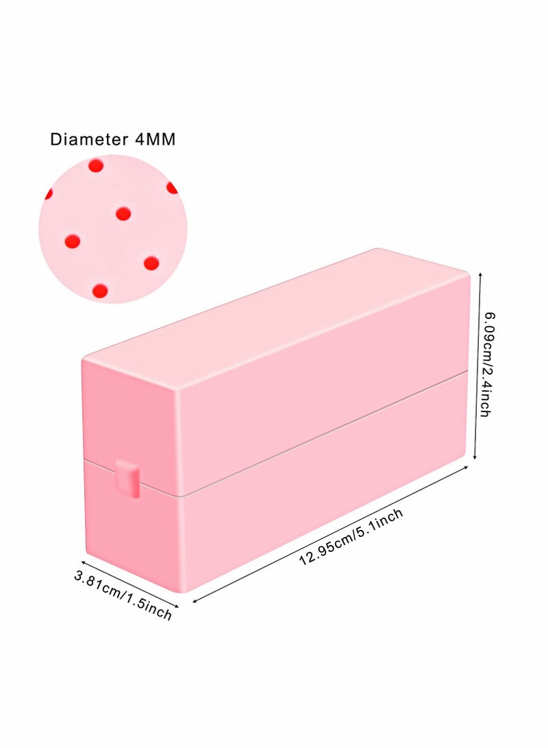 Excefore Nail Drill Bits Holder Stand 30 Holes Dustproof Nail Salon Organizer and Storage Displayer Box Manicure Tools Case for Acrylic Nail Drill Bit (Not Include Nail Drill Bits, Pink) - Image 5