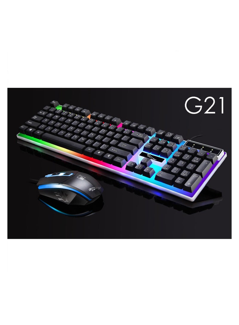 High Quality G21 Wired LED Gaming Keyboard With Mouse Set - Image 4
