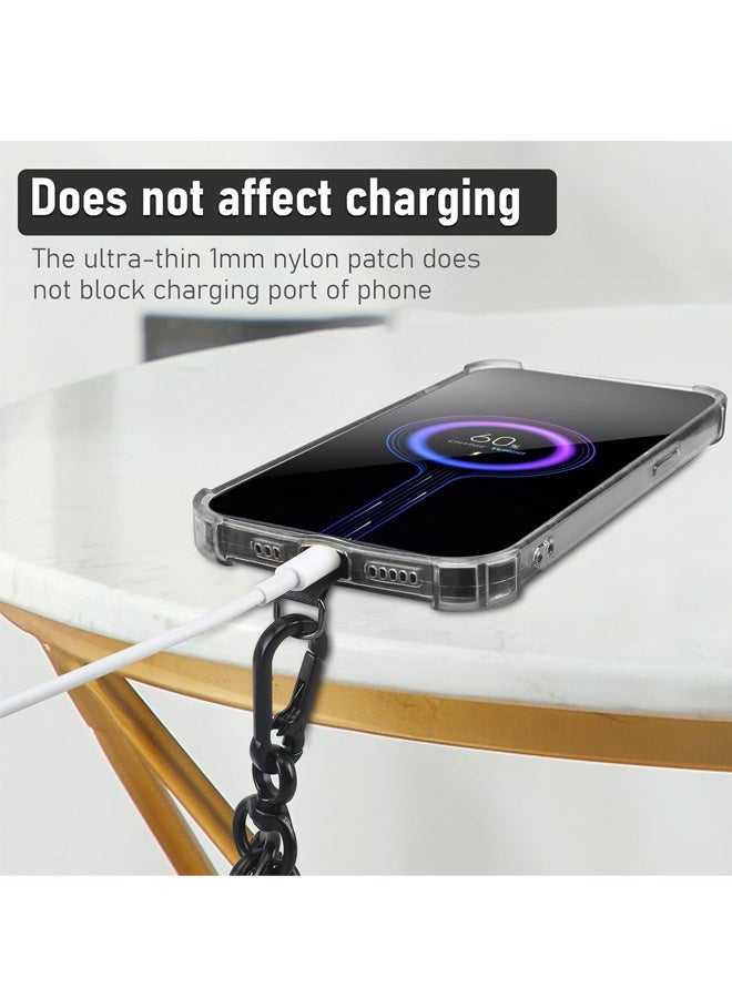 120CM Cell Phone Lanyard Adjustable Nylon Neck Strap Crossbody Thick Rope Lanyard Spacer, with Ultra Thin Patch - Image 3