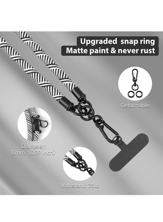 120CM Cell Phone Lanyard Adjustable Nylon Neck Strap Crossbody Thick Rope Lanyard Spacer, with Ultra Thin Patch - Image 2