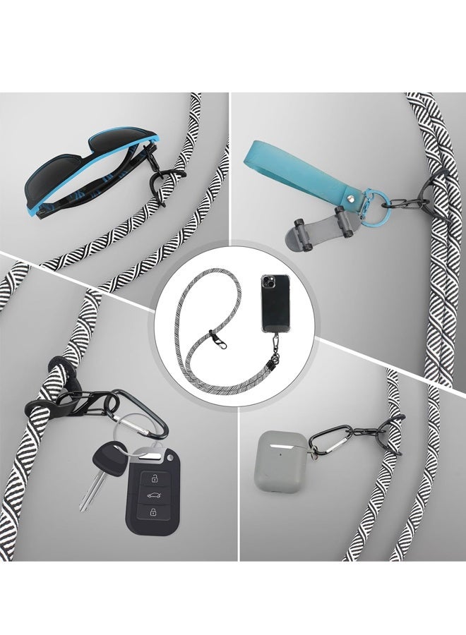 120CM Cell Phone Lanyard Adjustable Nylon Neck Strap Crossbody Thick Rope Lanyard Spacer, with Ultra Thin Patch - Image 5