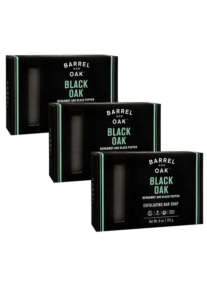 Barrel And Oak Exfoliating Bar Soap Men Soap Bar Natural Exfoliator Deep Cleans Pores & Removes Dead Skin Certified Sustainable Palm Oil Charcoal Powder & Olive Stone (Black Oak 6 Oz 3Pack) - pzsku/ZA8091736A4BCA447EE8EZ/45/_/1683530580/e2a02de2-c588-4084-9dc0-e712d159747f