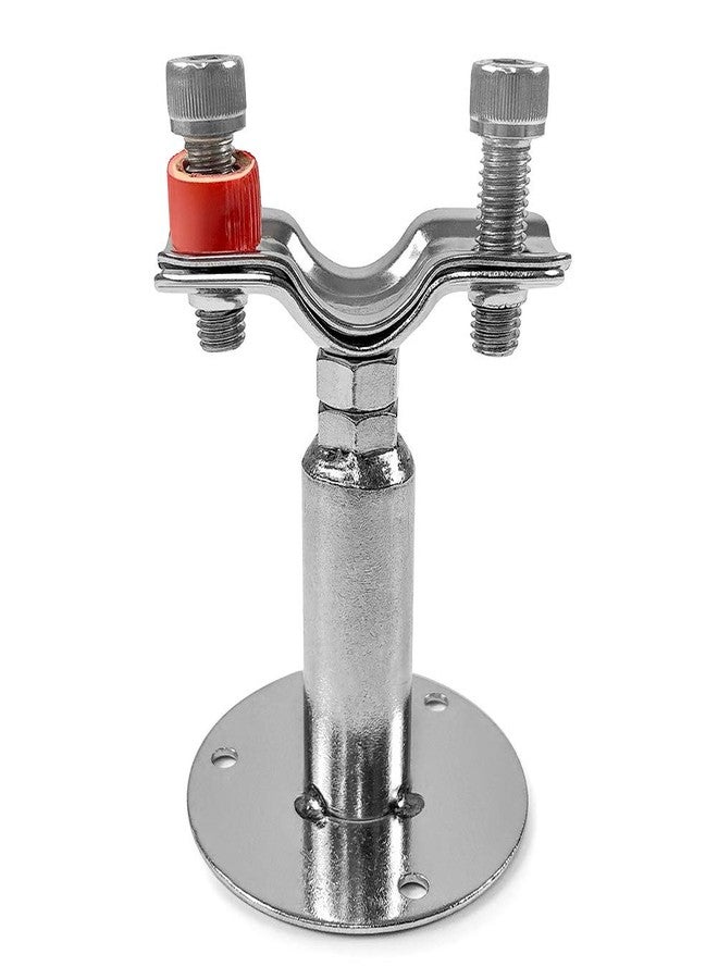 QWORK 2" Wall Mount Ceiling Mount Pipe Support, 1 Pack Adjustable Stainless Steel Bracket Clamp, Ideal for Pipe, Tube or Rod Fixing - Image 2