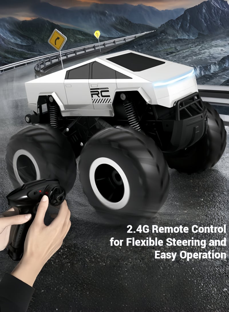 AL RAID 1:16 Scale Remote Control Car Off-Road Pick-up Truck, 4WD Waterproof RC Cars Hobby 2.4GHz Kids Toys for All Terrain, Monster RC Truck Car Toys Vehicles Kids Gifts for Boys/Girls Ages 8+ (RC car*1, remote control*1, USB charging cable*1, batteries*2, English instruction manual*1) - Image 3