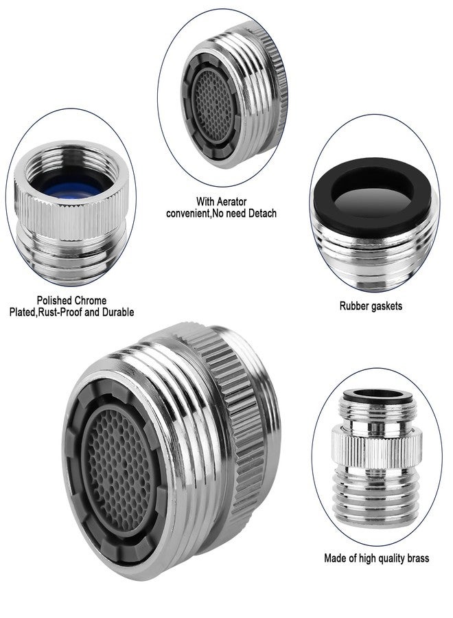 ZEVOFIUR Faucet To Garden Hose Adapter,Brass Faucet Adapter Kit With Aerator,Sink Faucet To Garden Hose Adapter For Bathroom and Kitchen,3/4" Ght Thread Chrome - Image 5
